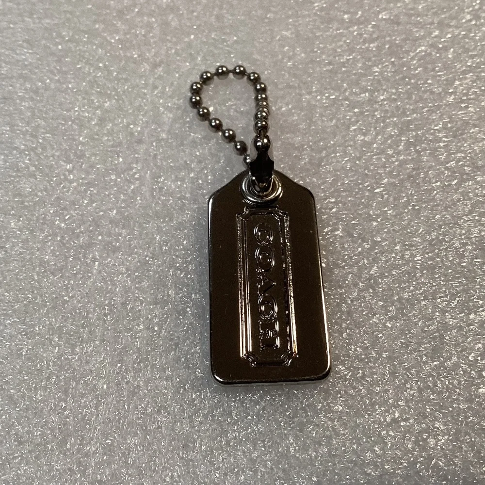 Coach Metal Bag Tag/Hang Tag 1.25”x 0.5”